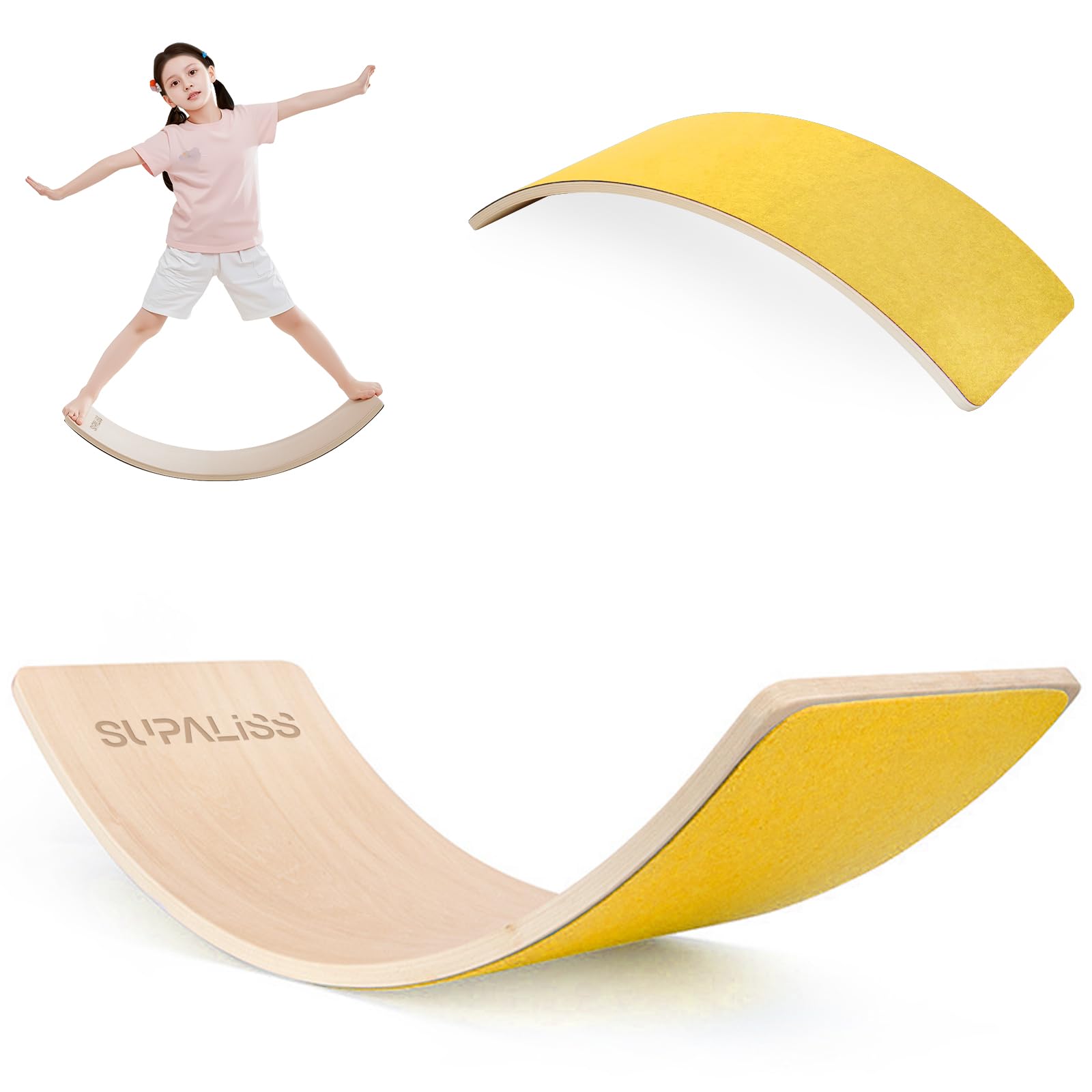 Amazon | Supaliss バランスボード 木製 子供 大人 体幹トレーニング